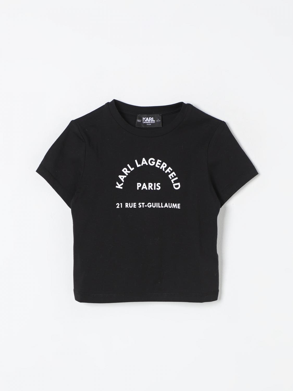 Shop Karl Lagerfeld T-shirt  Kids Kids Color Black In Schwarz