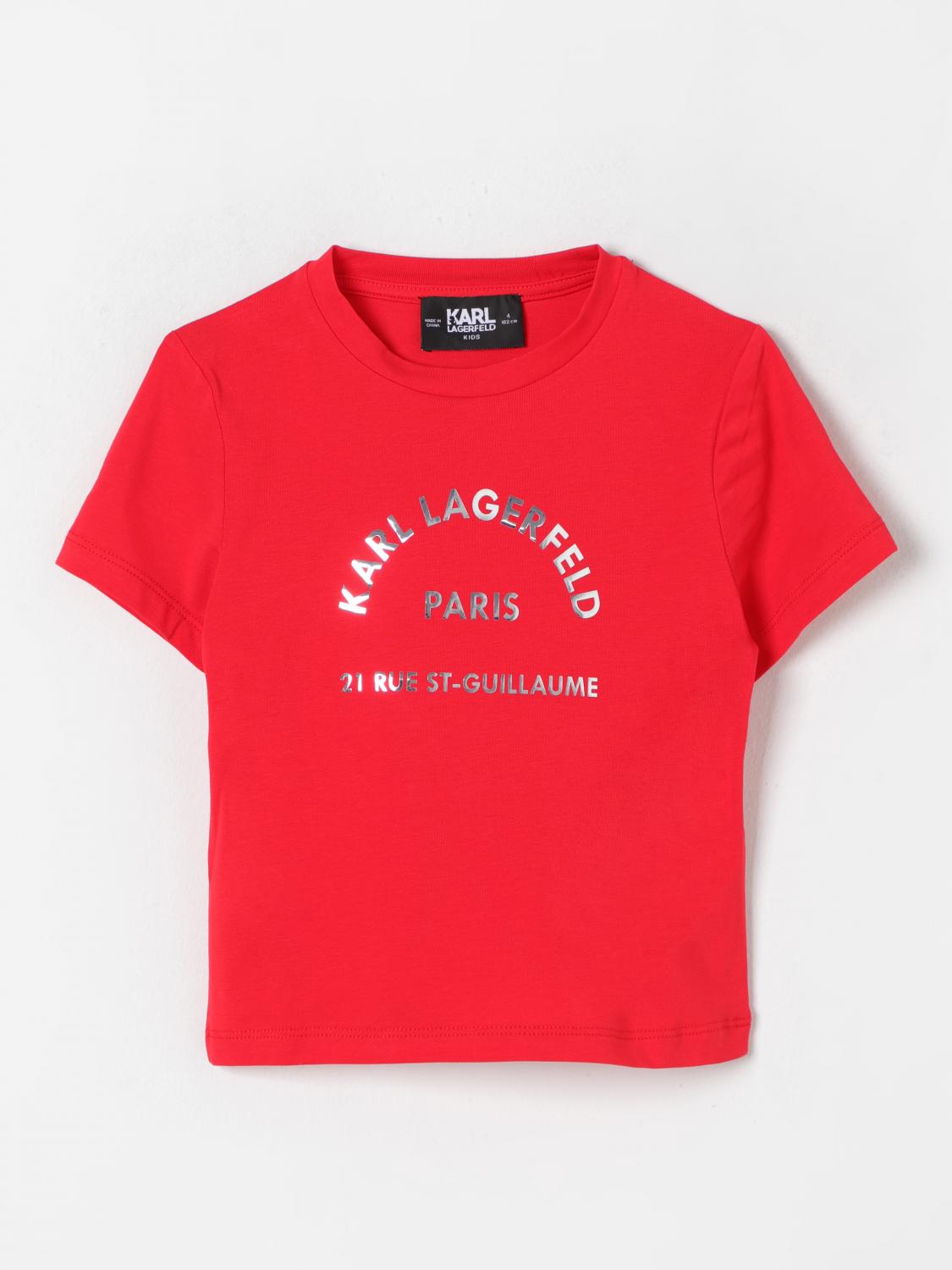 Shop Karl Lagerfeld T-shirt  Kids Kids Color Red In Rot