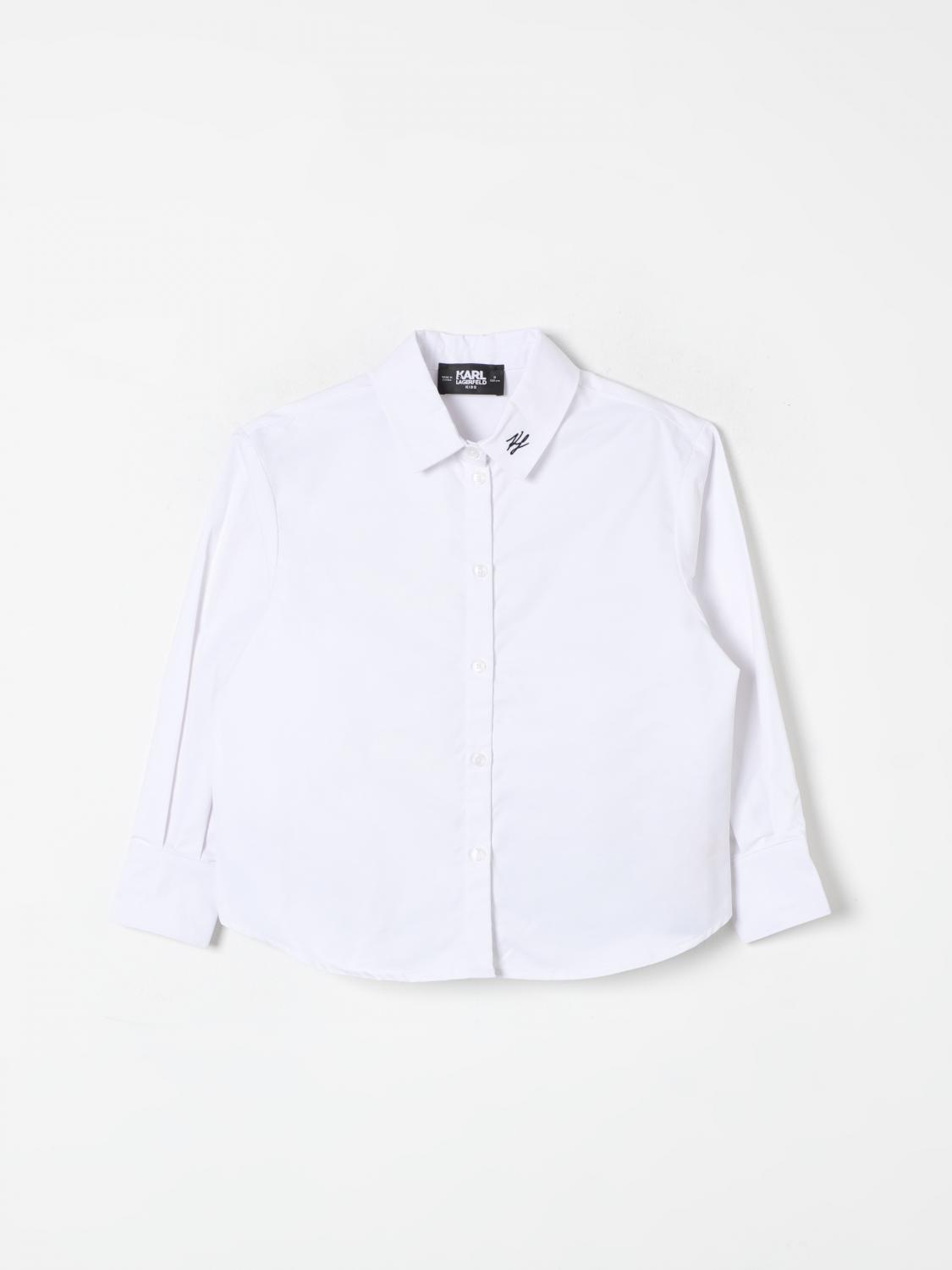 Shop Karl Lagerfeld Shirt  Kids Kids Color White In Weiss