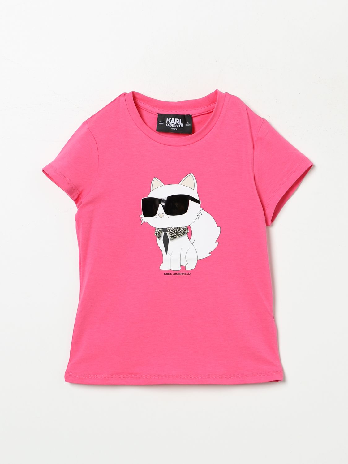 Shop Karl Lagerfeld T-shirt  Kids Kids Color Pink