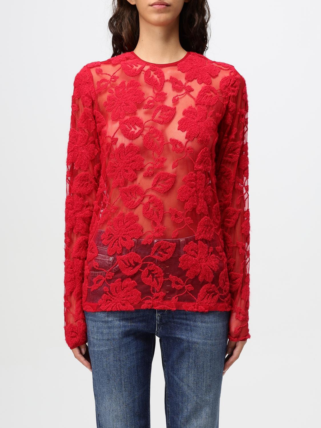 Shop Dondup Top Woman Color Red In Rot