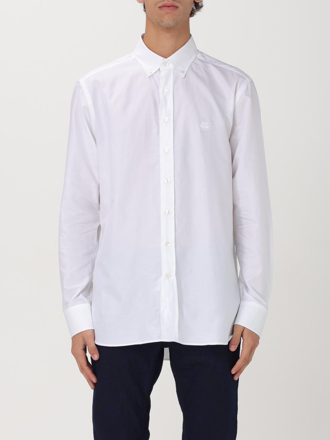 ETRO Shirt Men color White　ETRO シャツ メンズ カラー ホワイト ETRO