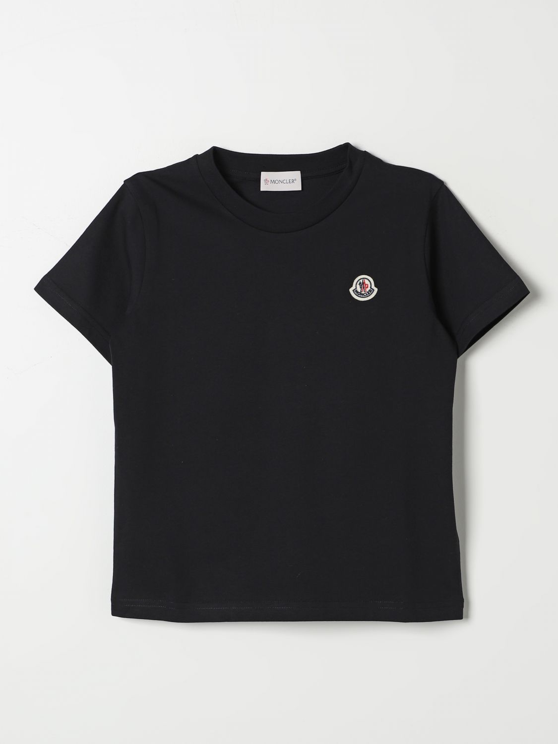 Shop Moncler T-shirt  Kids Color Black In Schwarz