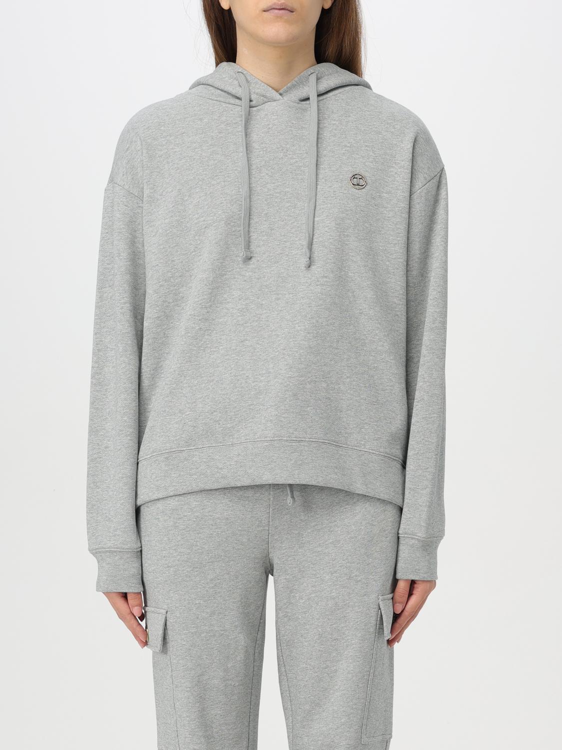 Shop Twinset Sweatshirt Woman Color Grey In Grau