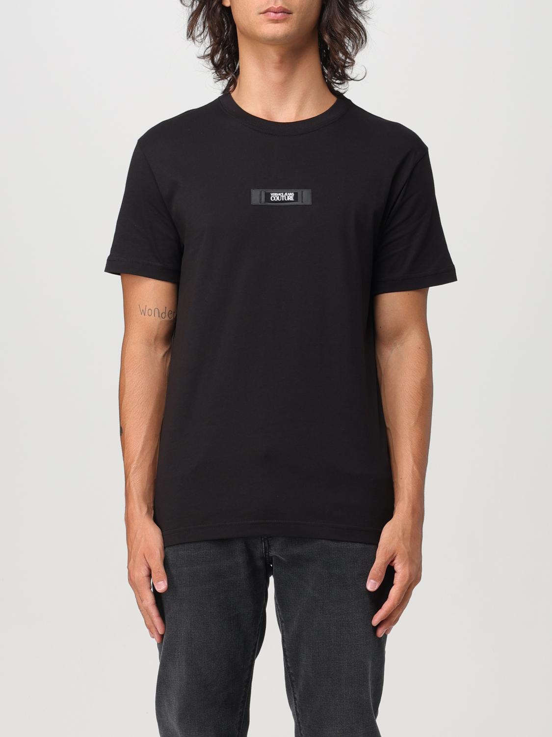 Shop Versace Jeans Couture T-shirt Men Color Black In Schwarz