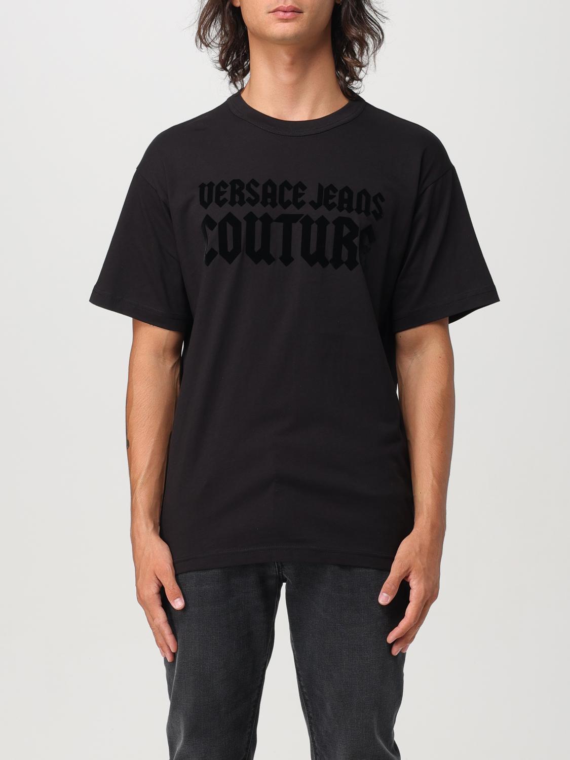 Shop Versace Jeans Couture T-shirt  Men Color Black In Schwarz