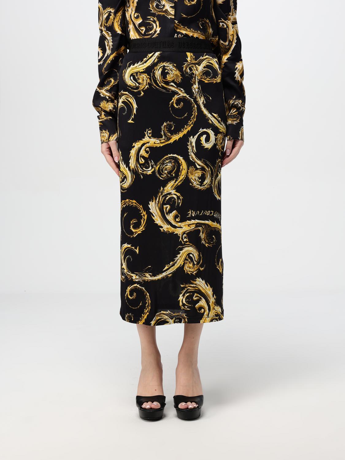 Versace Jeans Couture Skirt Woman Color Black In Schwarz