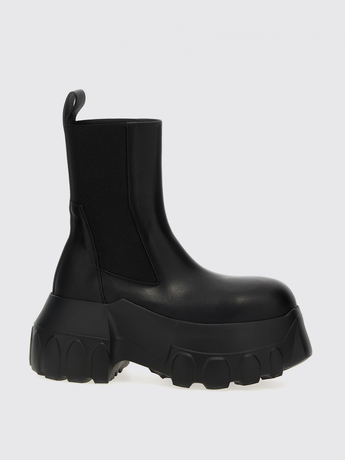 RICK OWENS FLAT ANKLE BOOTS RICK OWENS WOMAN COLOR BLACK,G02412002