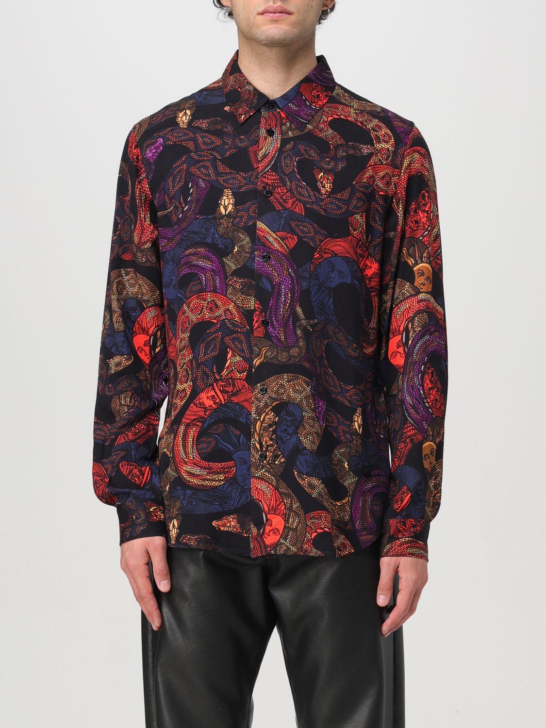 Shop Just Cavalli Shirt  Men Color Multicolor In Bunt