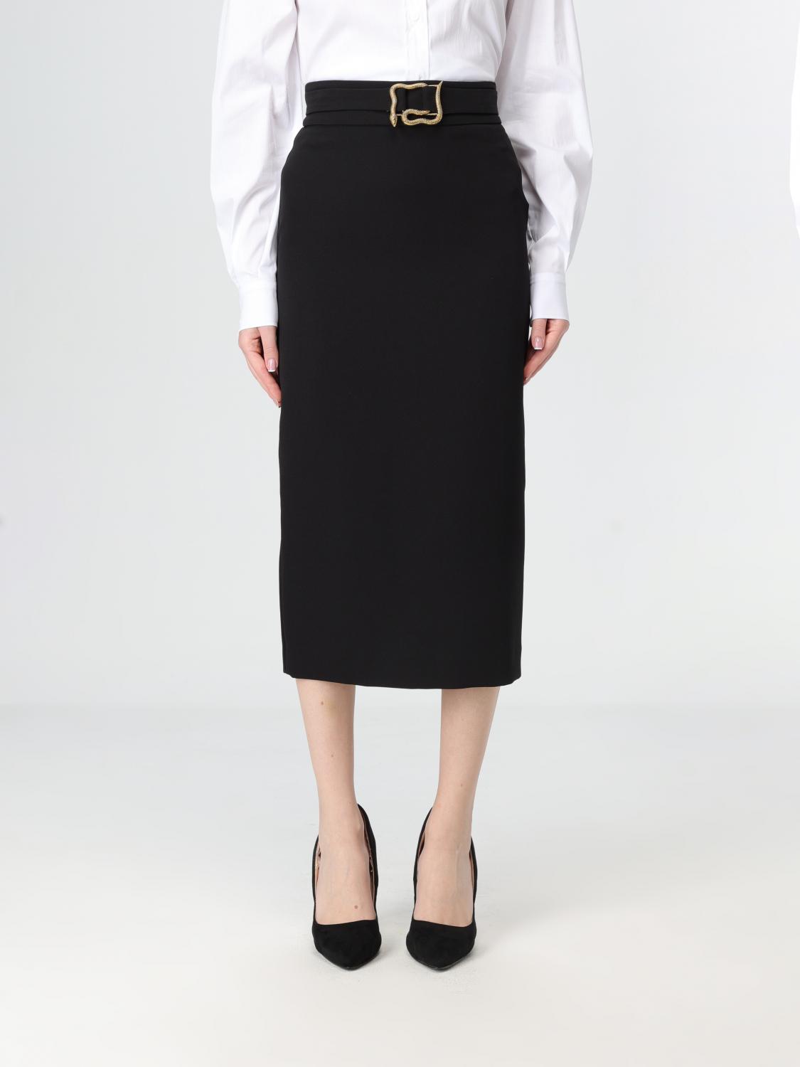 Shop Just Cavalli Skirt  Woman Color Black In Schwarz