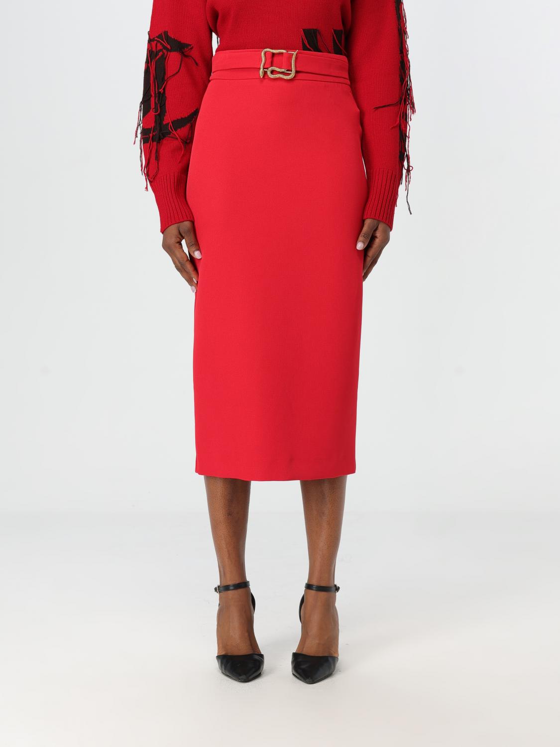 Shop Just Cavalli Skirt  Woman Color Red In Rot