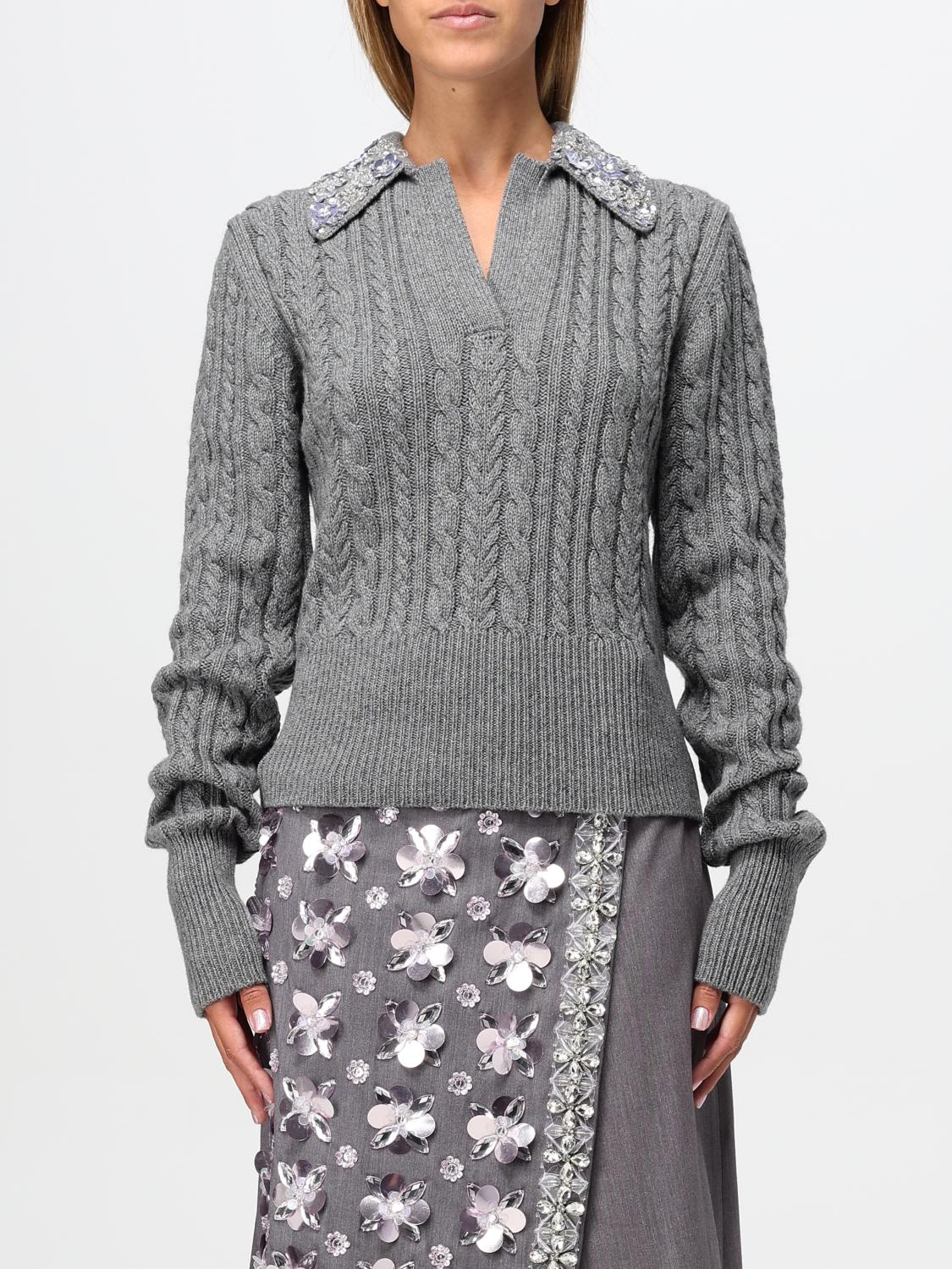 Shop Des Phemmes Sweater  Woman Color Grey In Grau