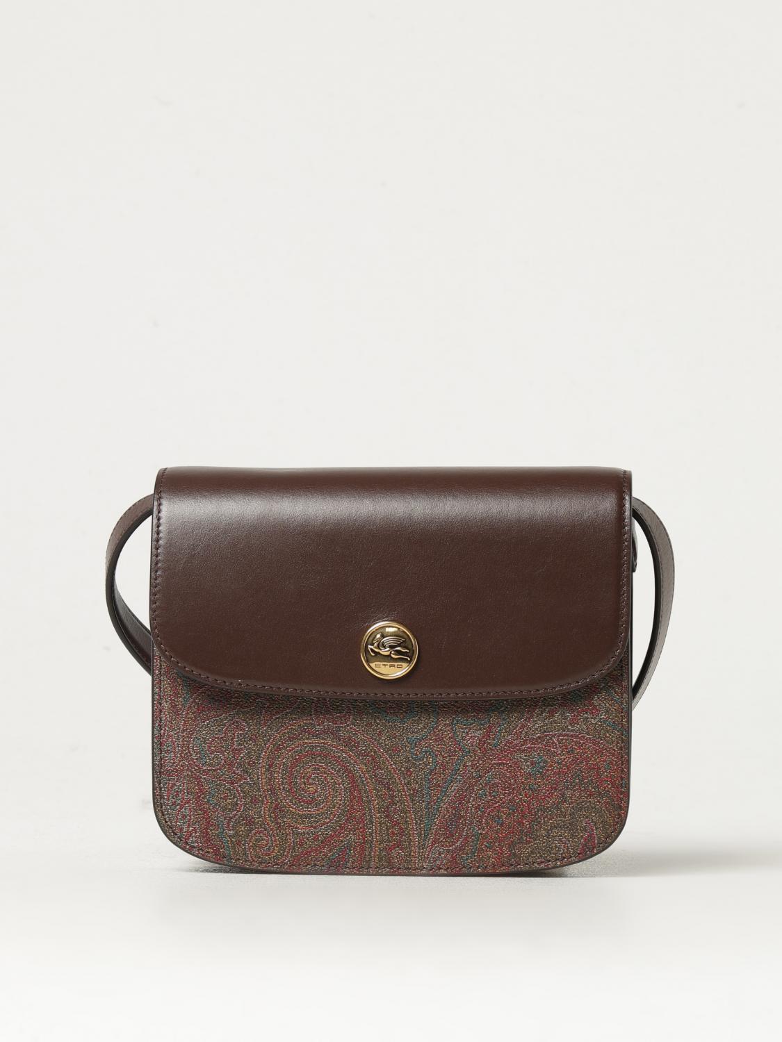 Etro Crossbody Bag With Adjustable Strap And Paisley Print In 暗色