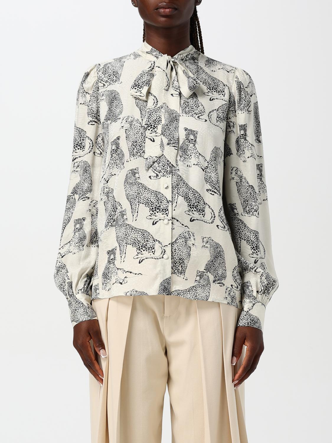 Twinset Patterned-jacquard Shirt In Schwarz