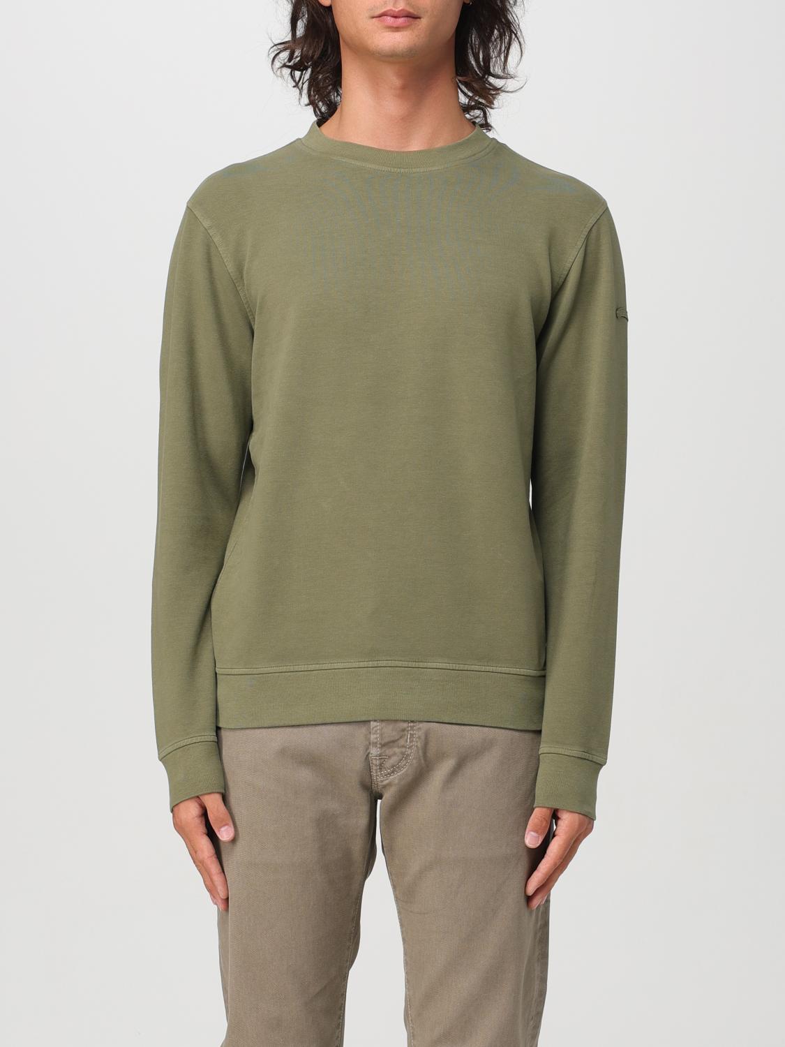 Shop Paul & Shark Sweatshirt  Men Color Green In Grün