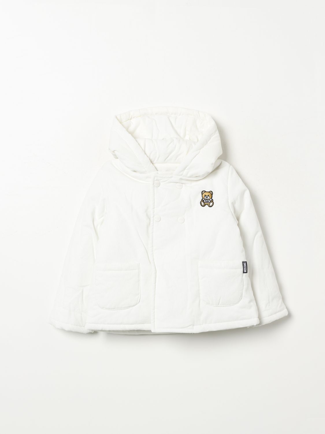 Shop Moschino Jacket  Kids Color White In Weiss