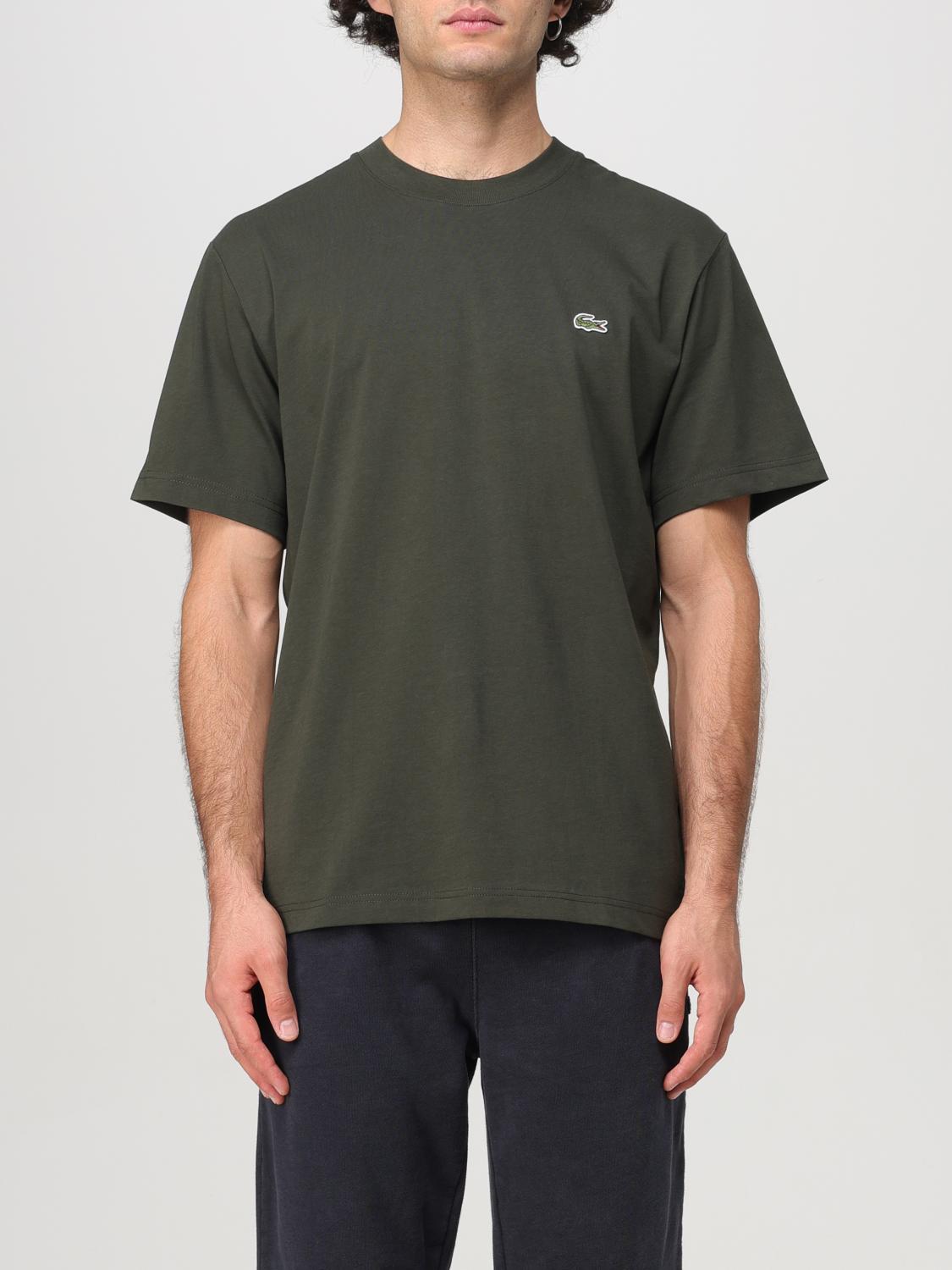 Shop Lacoste T-shirt  Men Color Kaki