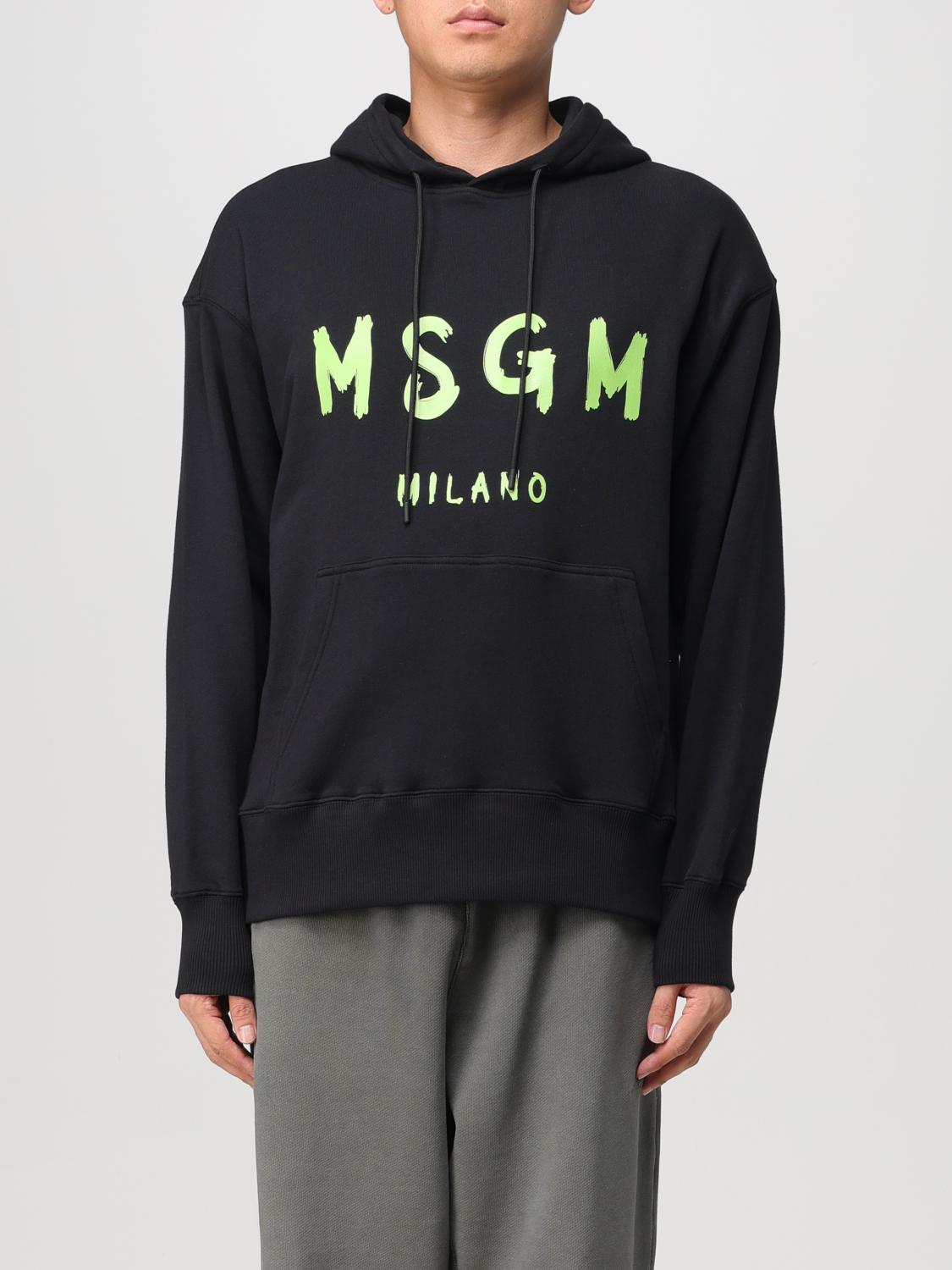 Shop Msgm Sweatshirt  Men Color Black In Schwarz