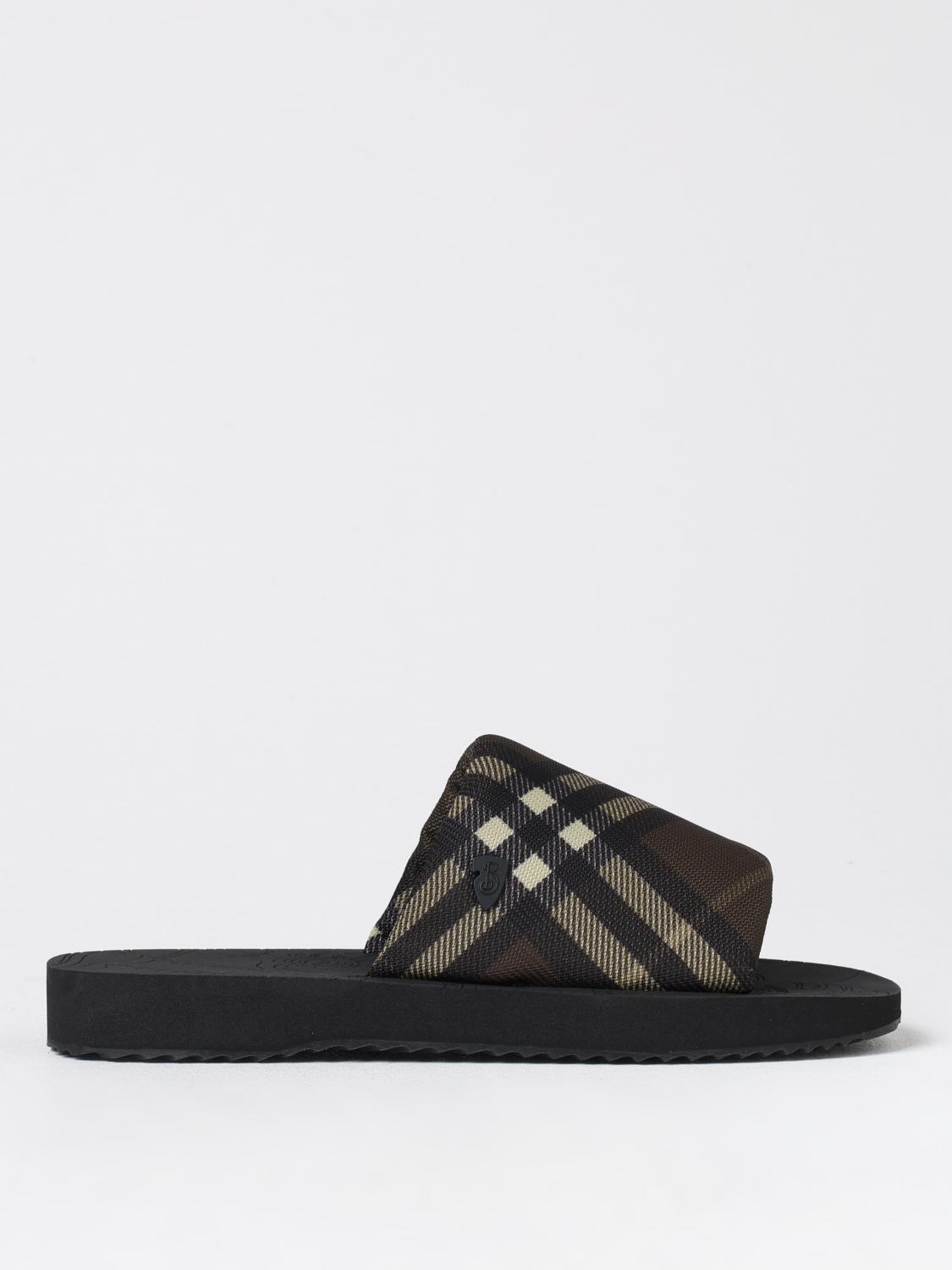 Shop Burberry Sandals  Men Color Black In Schwarz