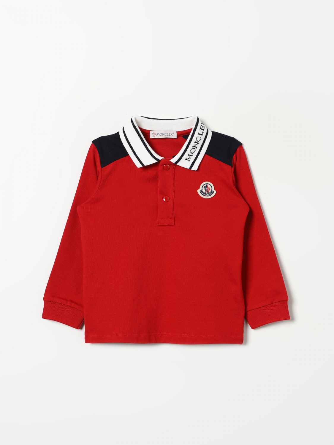 Shop Moncler Polo Shirt  Kids Color Red In Rot