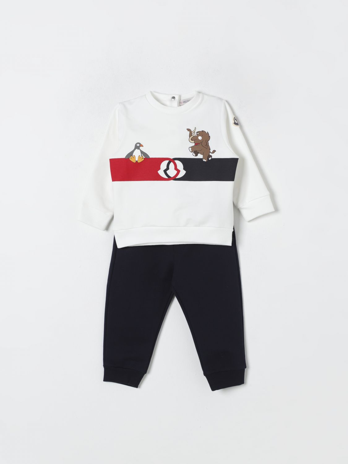 Shop Moncler Romper  Kids Color Multicolor In Bunt