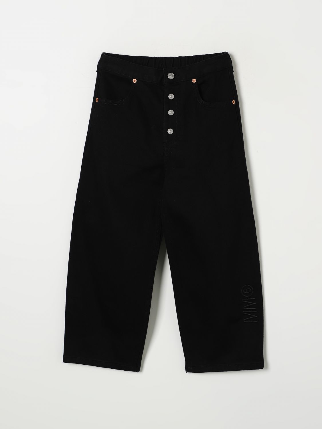 Shop Mm6 Maison Margiela Jeans  Kids Color Black In Schwarz