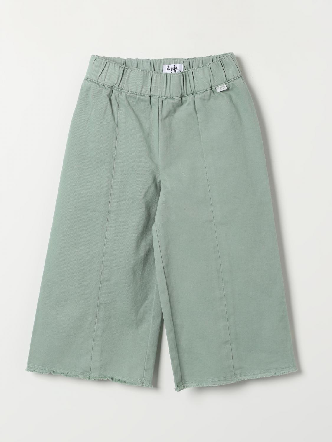 Il Gufo Pants  Kids Color Sage In Sage Grün
