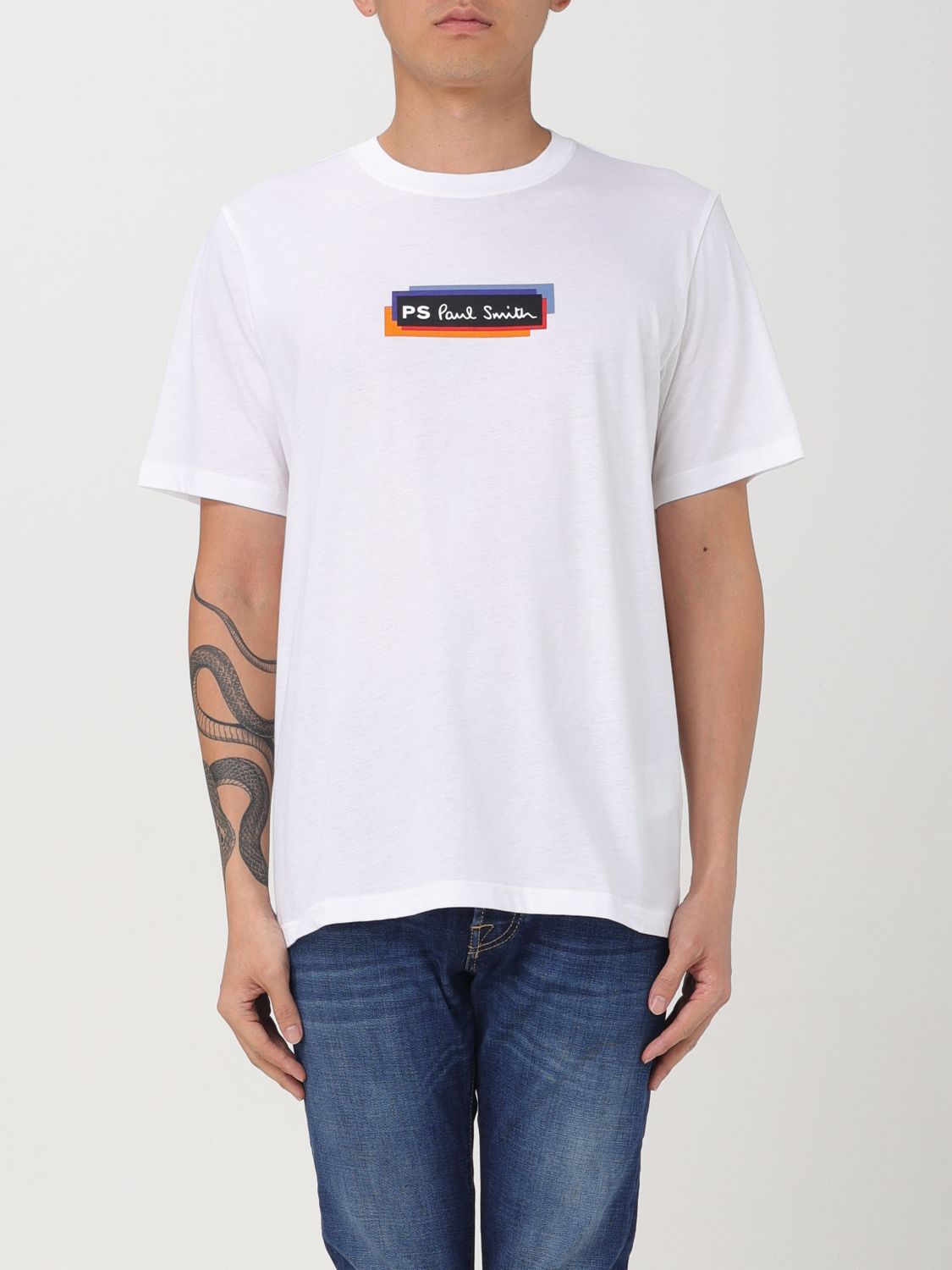 Shop Paul Smith T-shirt  Men Color White In Weiss