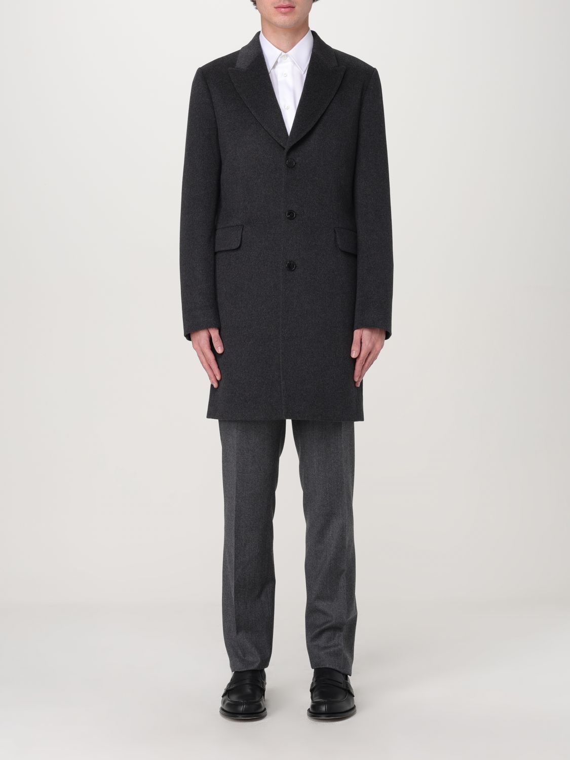 Shop Paul Smith Coat  Men Color Grey In Grau