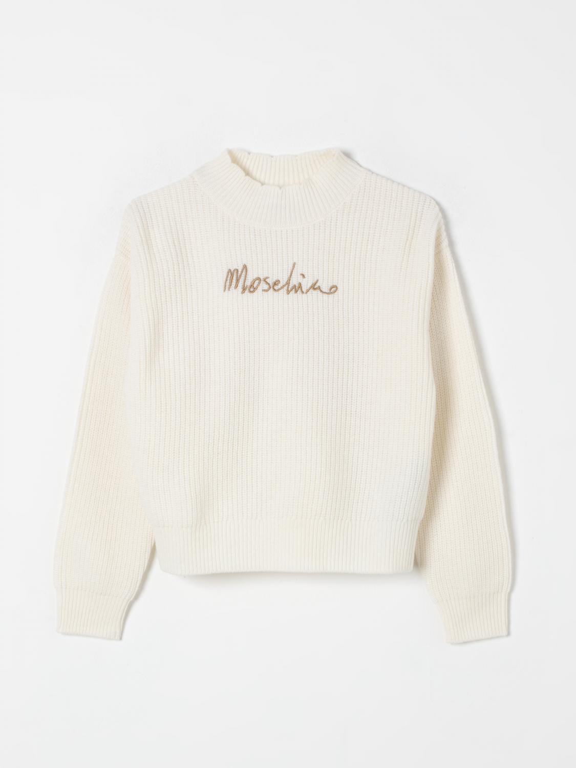 Shop Moschino Sweater  Kids Color White In Weiss