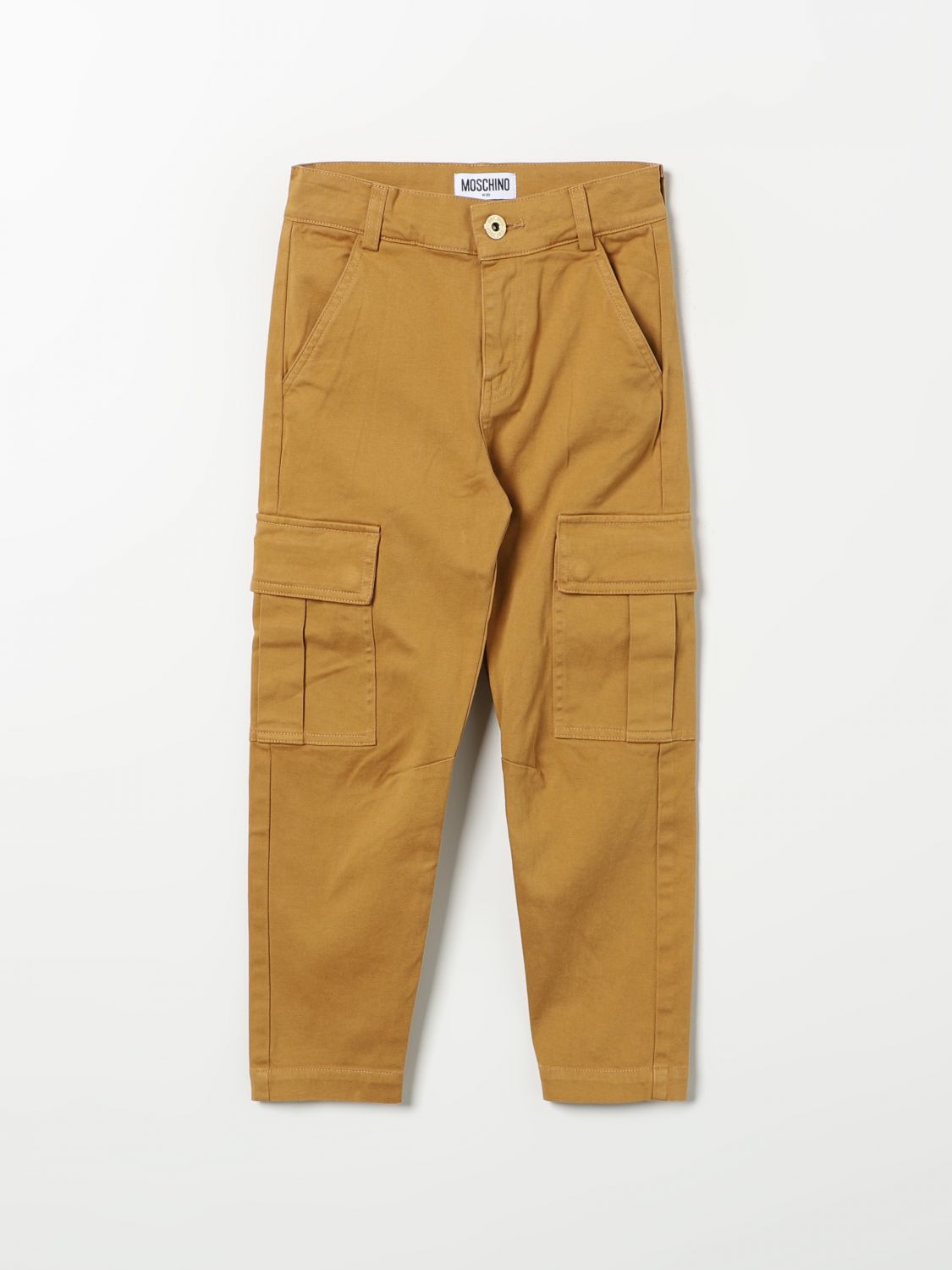 Shop Moschino Pants  Kids Color Brown In Braun