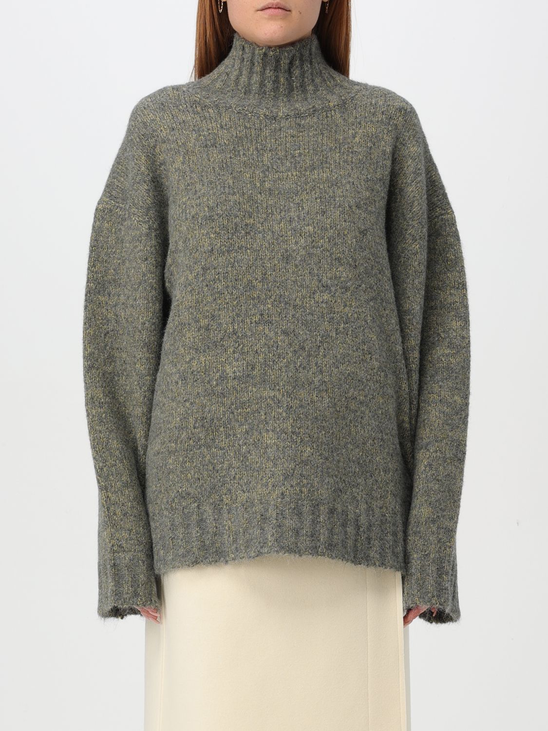 Shop Jil Sander Sweater  Woman Color Green In Grün