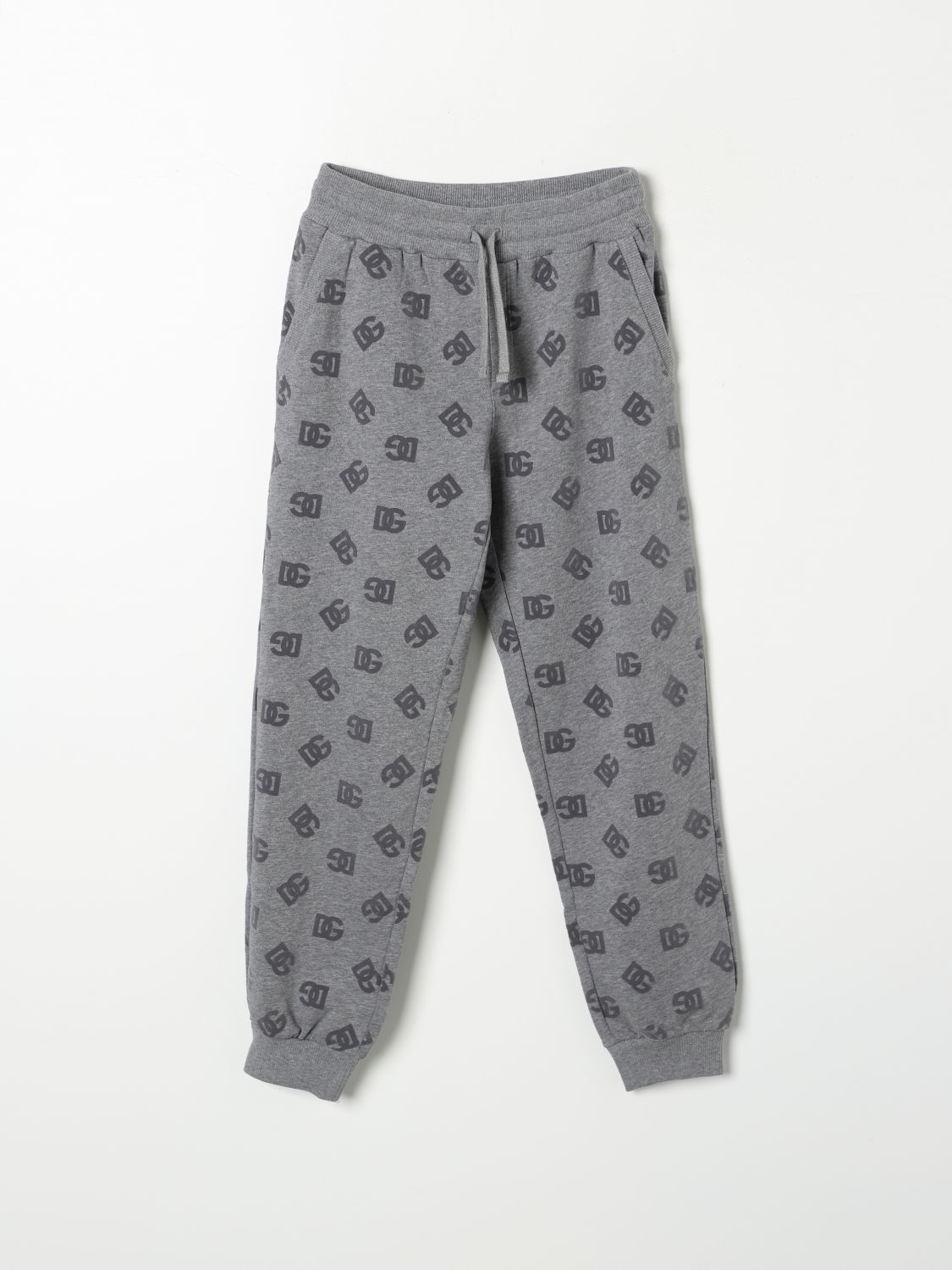 Shop Dolce & Gabbana Pants  Kids Color Grey In Grau