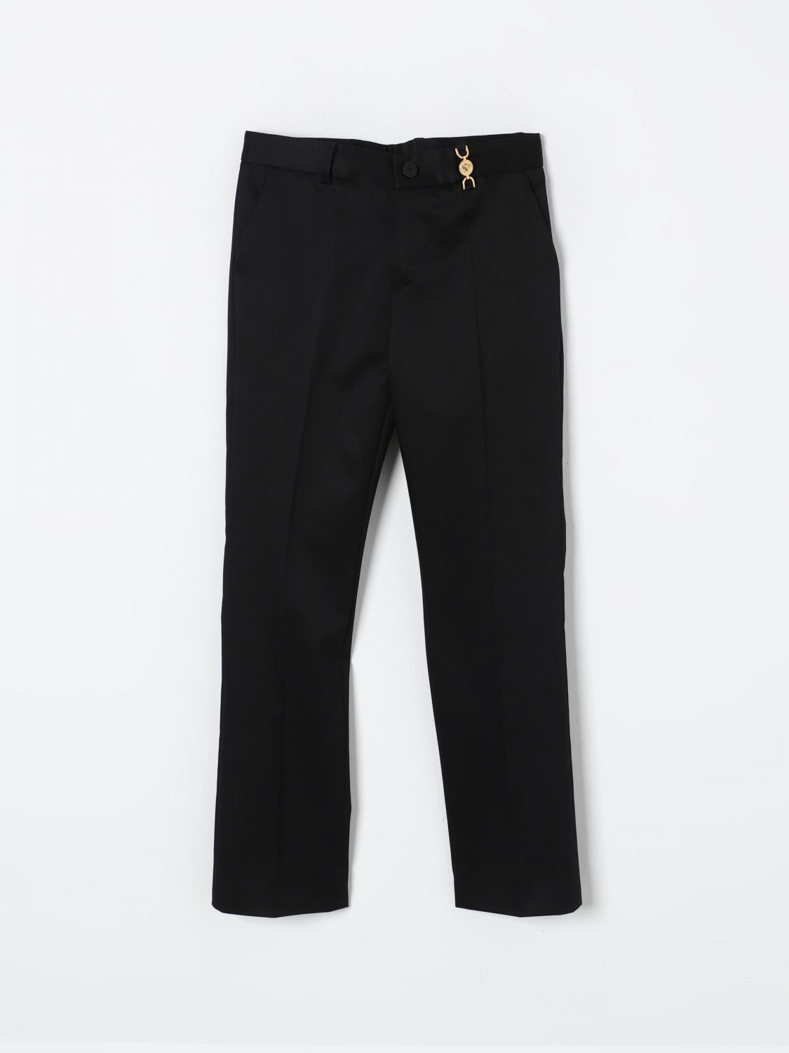 Shop Versace Pants  Kids Color Black In Schwarz