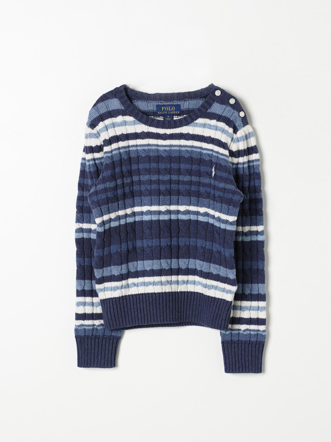 Shop Polo Ralph Lauren Sweater  Kids Color Blue In Blau