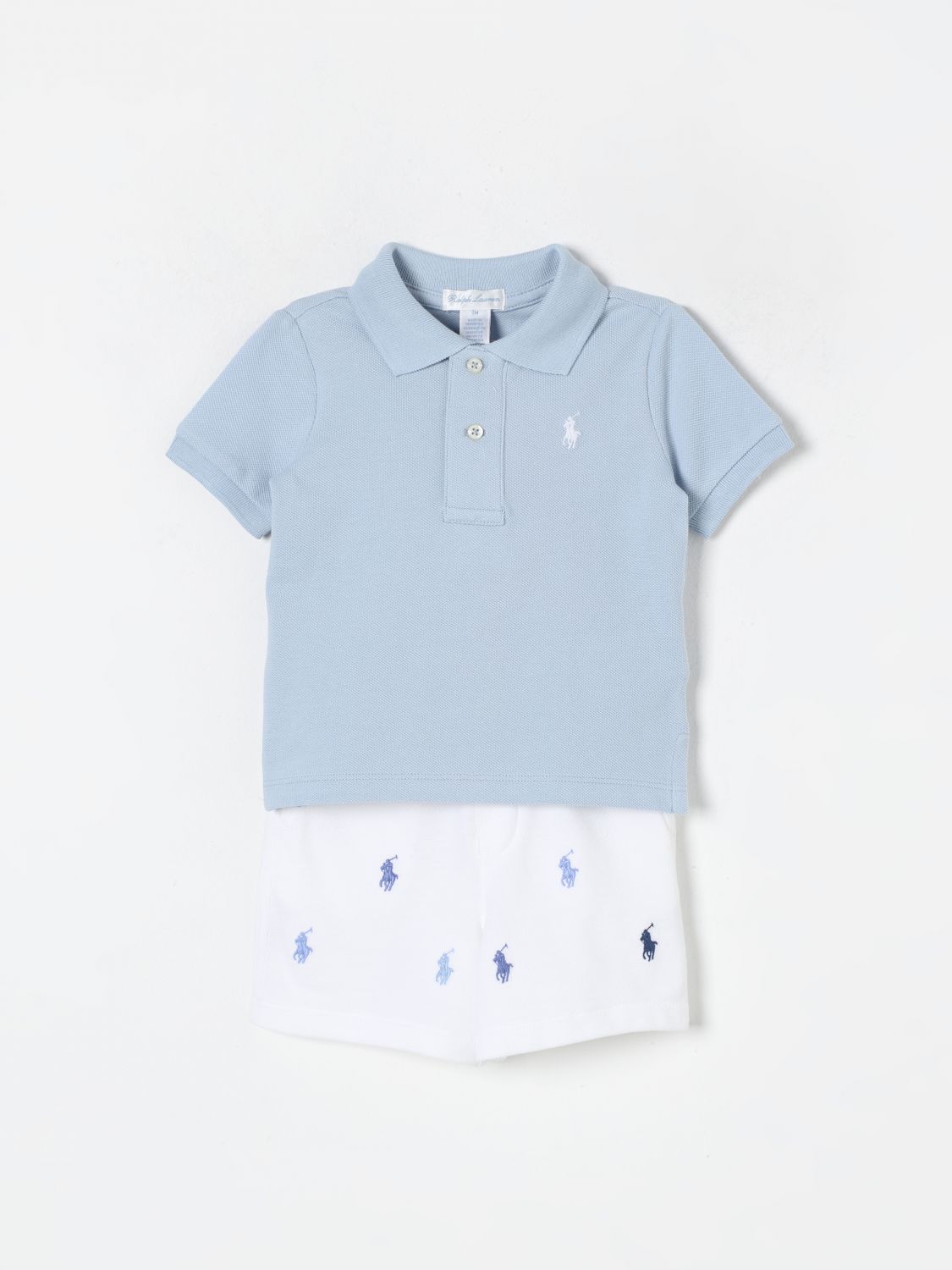 Shop Polo Ralph Lauren Romper  Kids Color Blue In Blau