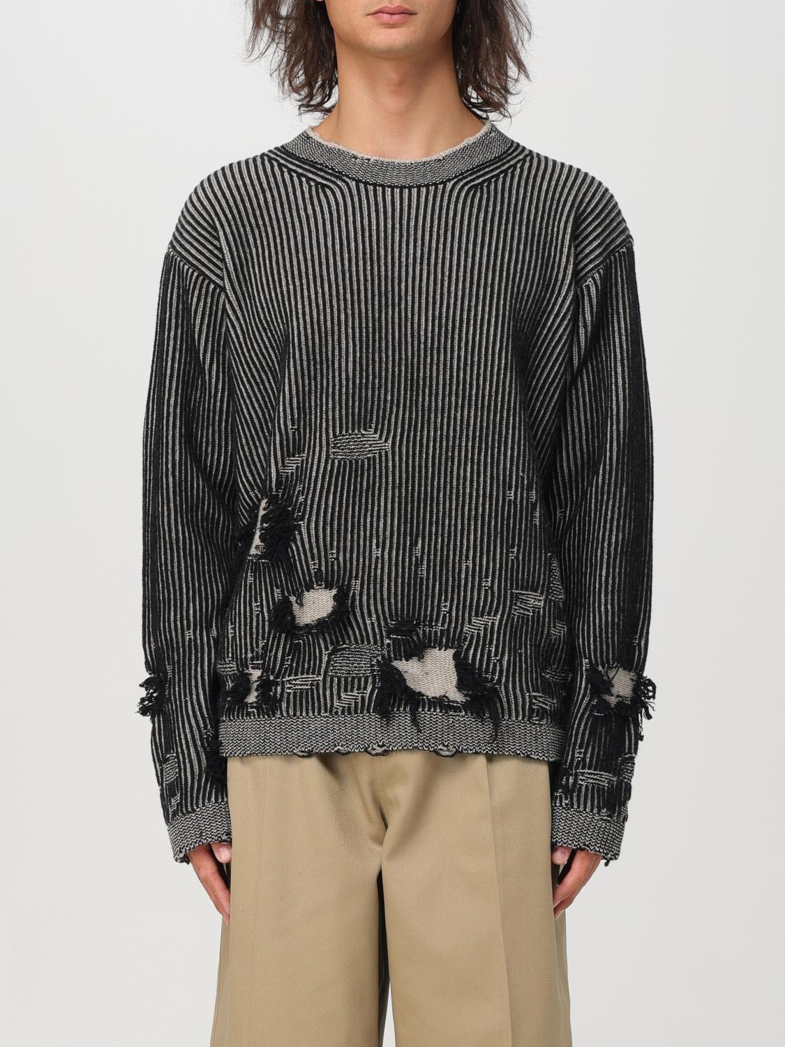 Shop Mm6 Maison Margiela Sweater  Men Color Black In Schwarz