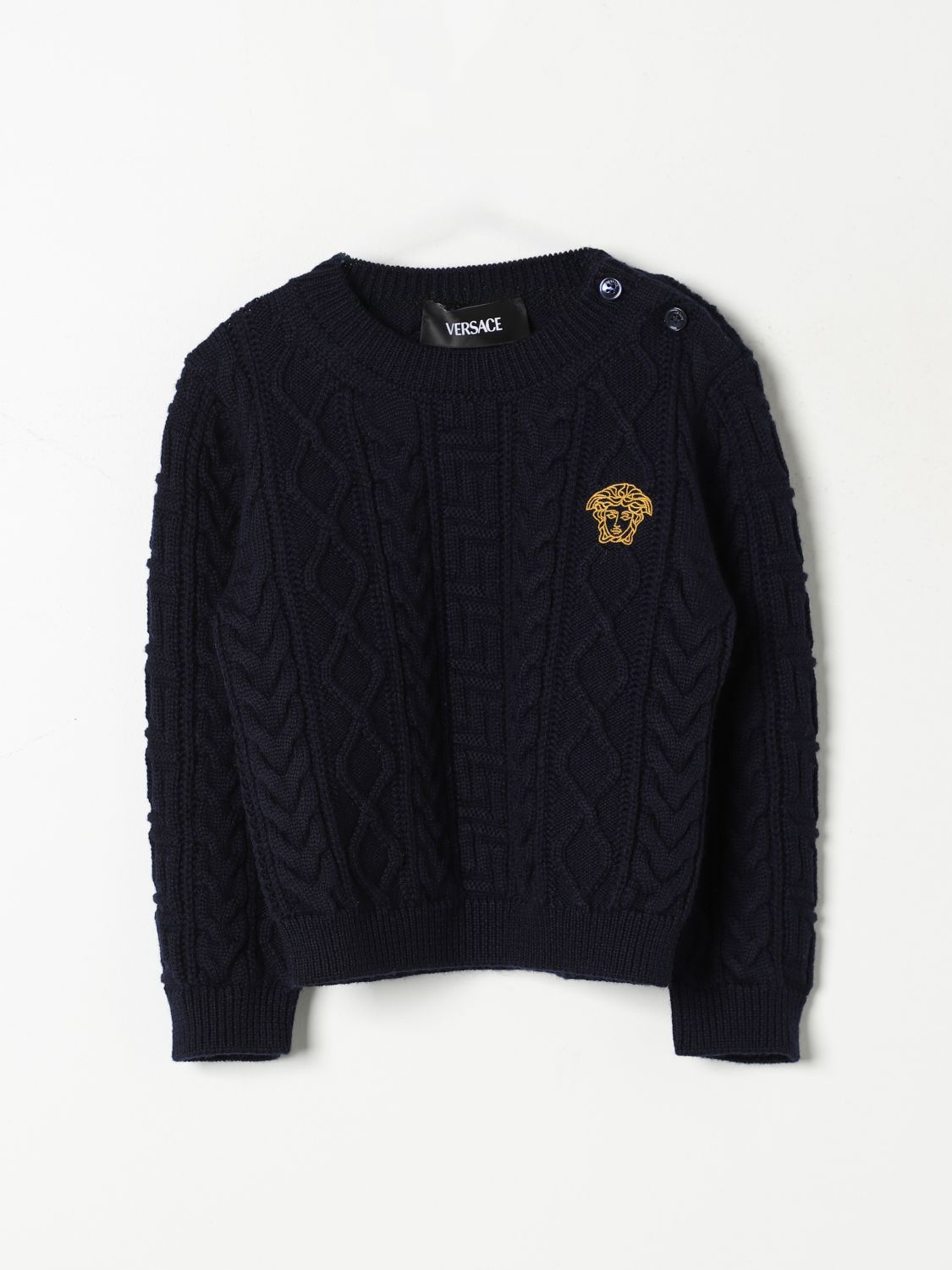 Shop Versace Sweater  Kids Color Black In Schwarz