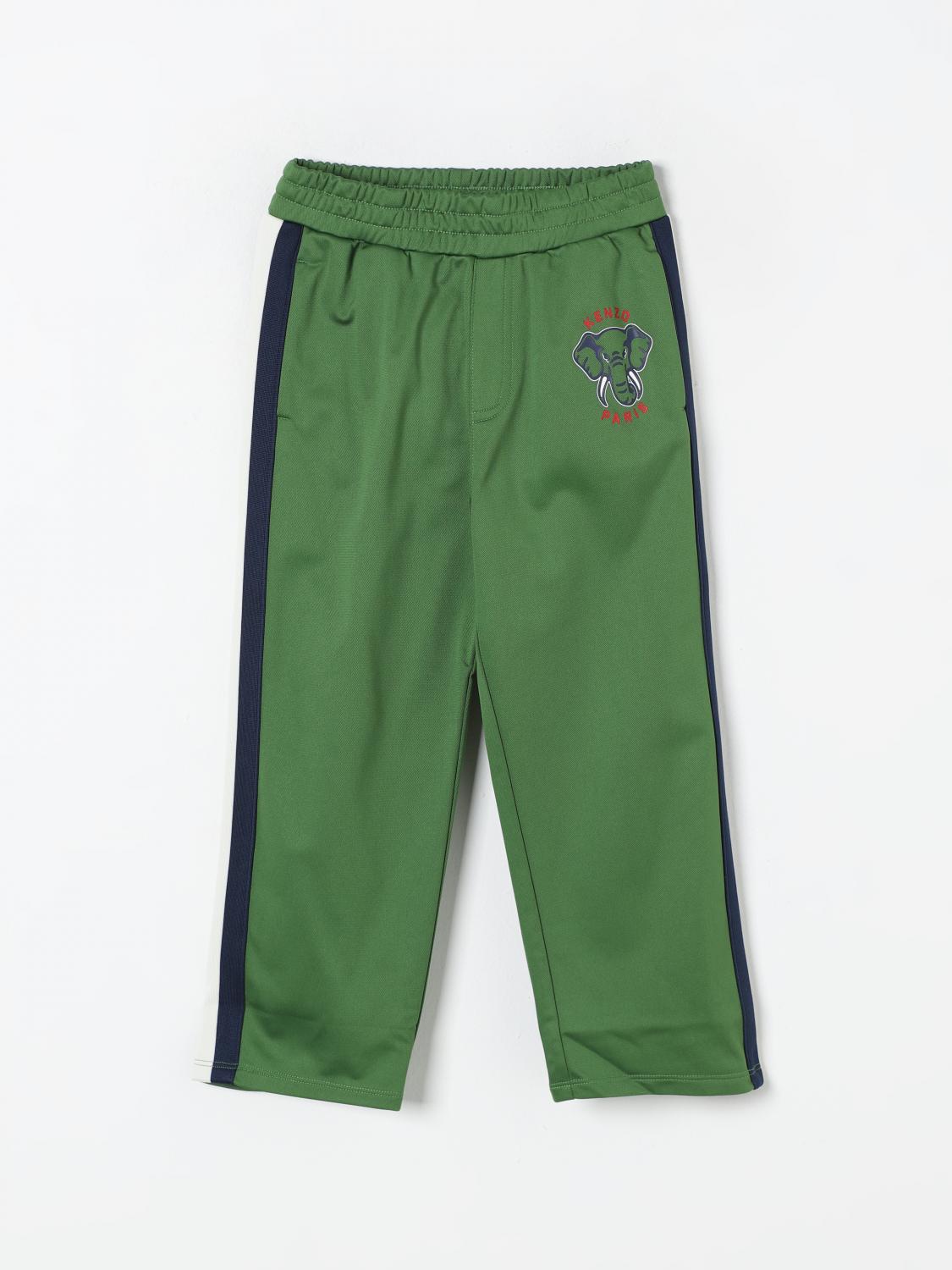 Shop Kenzo Pants  Kids Kids Color Green In Grün