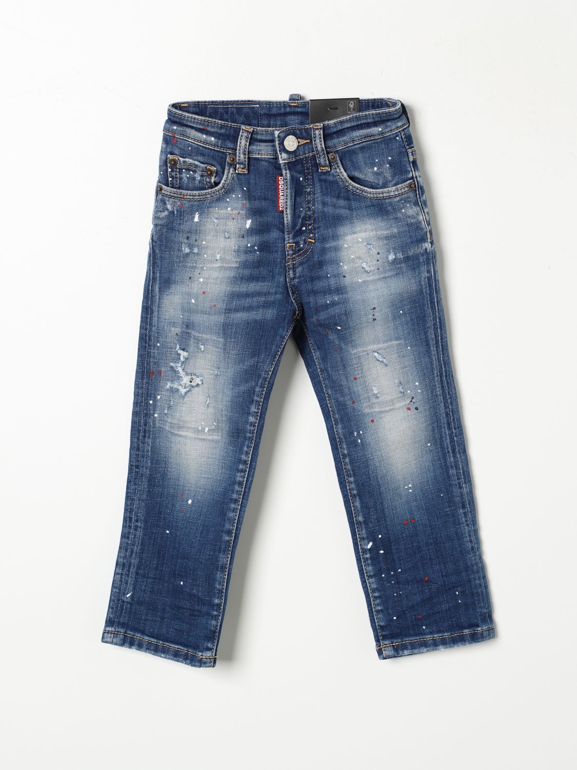 Shop Dsquared2 Jeans  Kids Color Denim