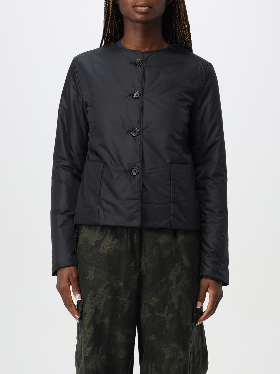 Aspesi Button Long Sleeve Casual Jacket In Schwarz