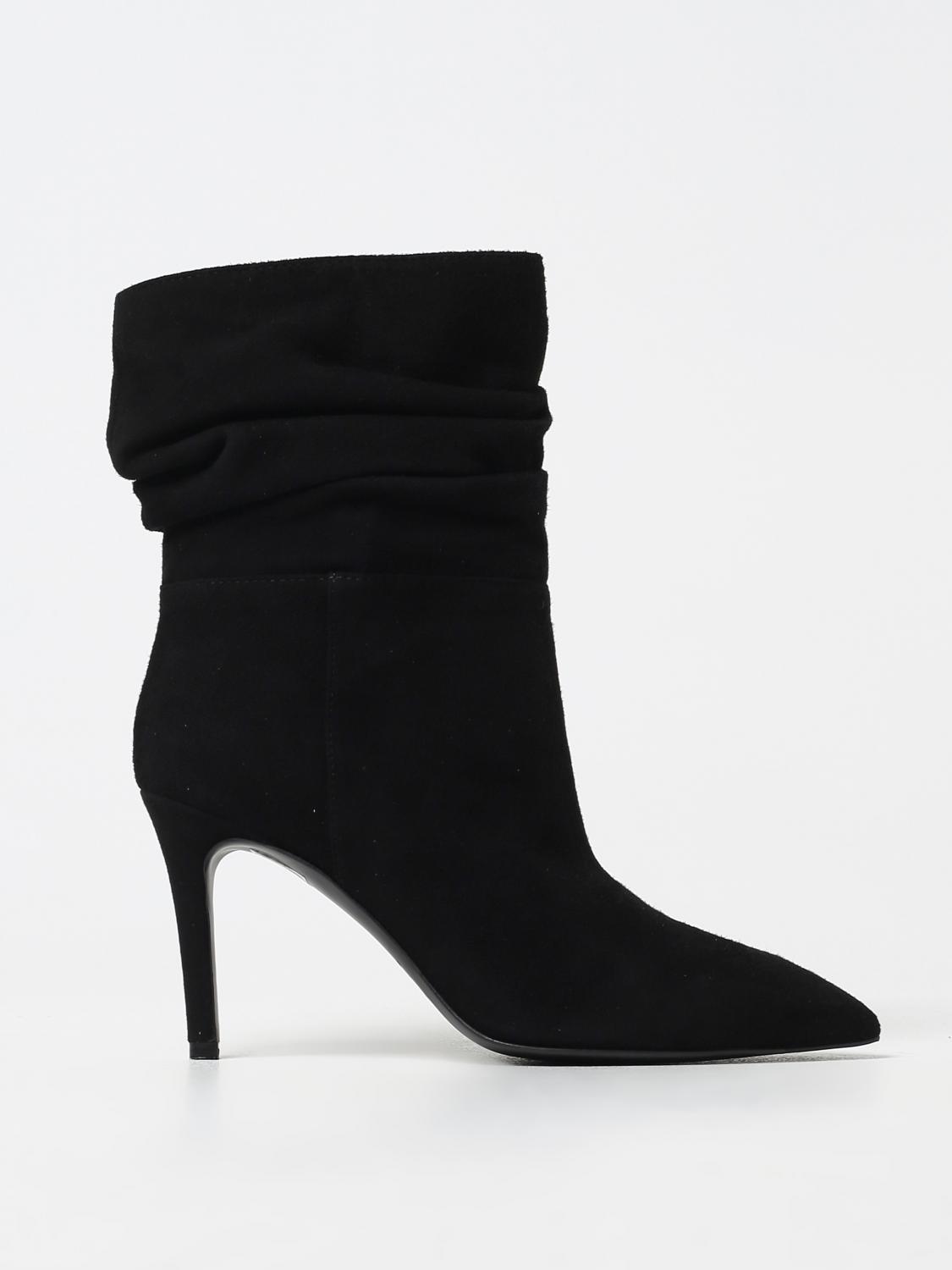 Shop Via Roma 15 Flat Ankle Boots  Woman Color Black In Schwarz