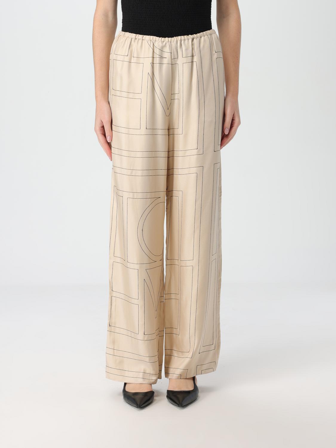 Shop Totême Pants Toteme Woman Color Beige