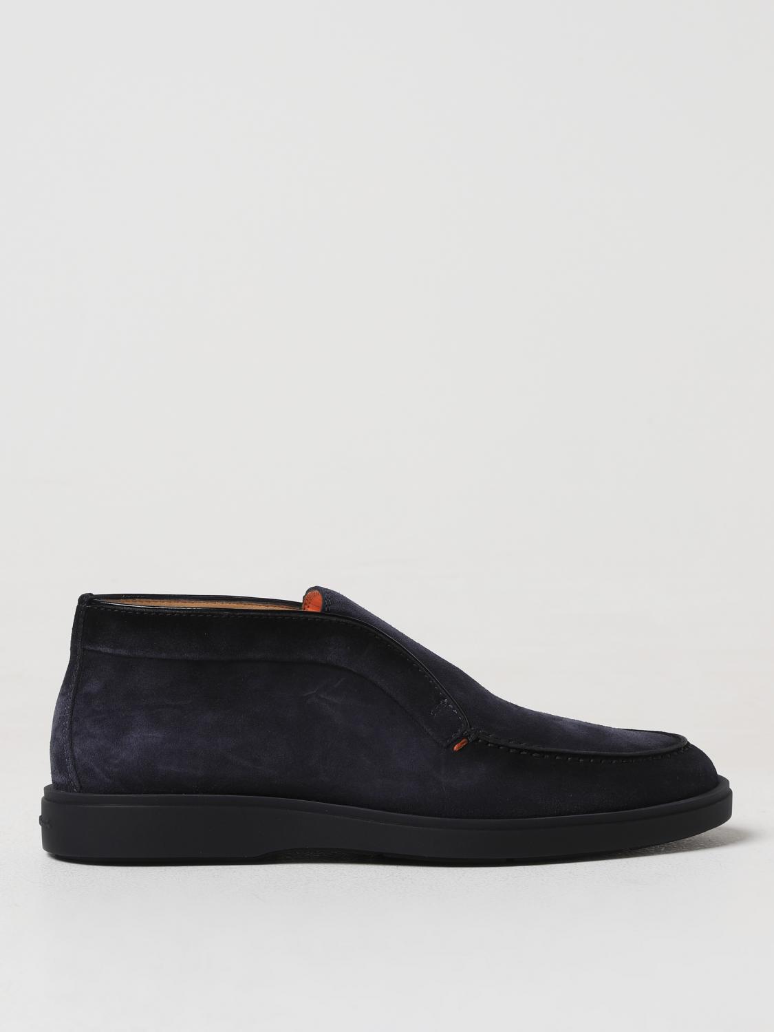 Shop Santoni Chukka Boots  Men Color Blue In Blau