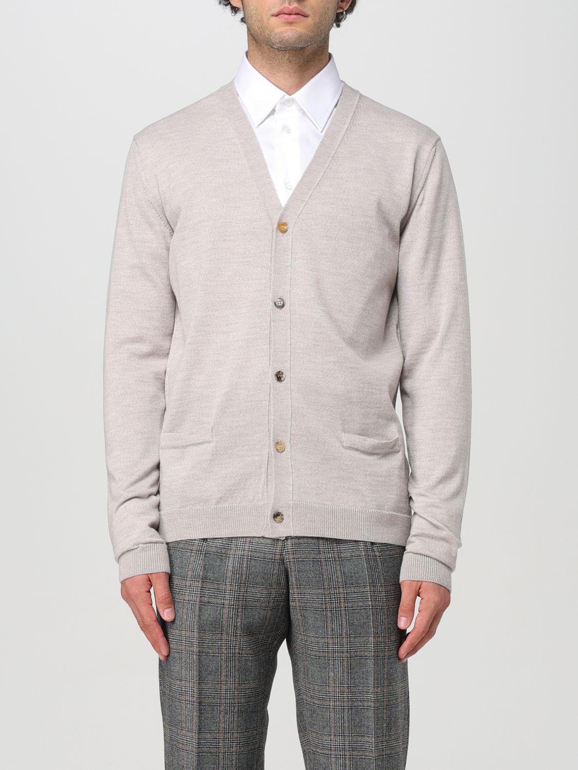 Shop Roberto Collina Cardigan  Men Color Grey In Grau