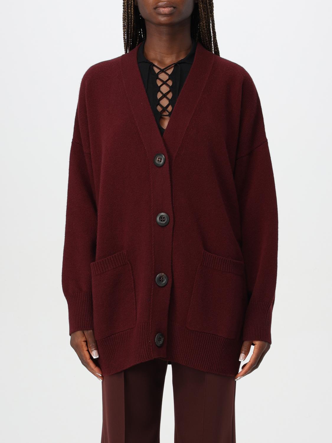 Shop Roberto Collina Cardigan  Woman Color Burgundy In Burgunderrot