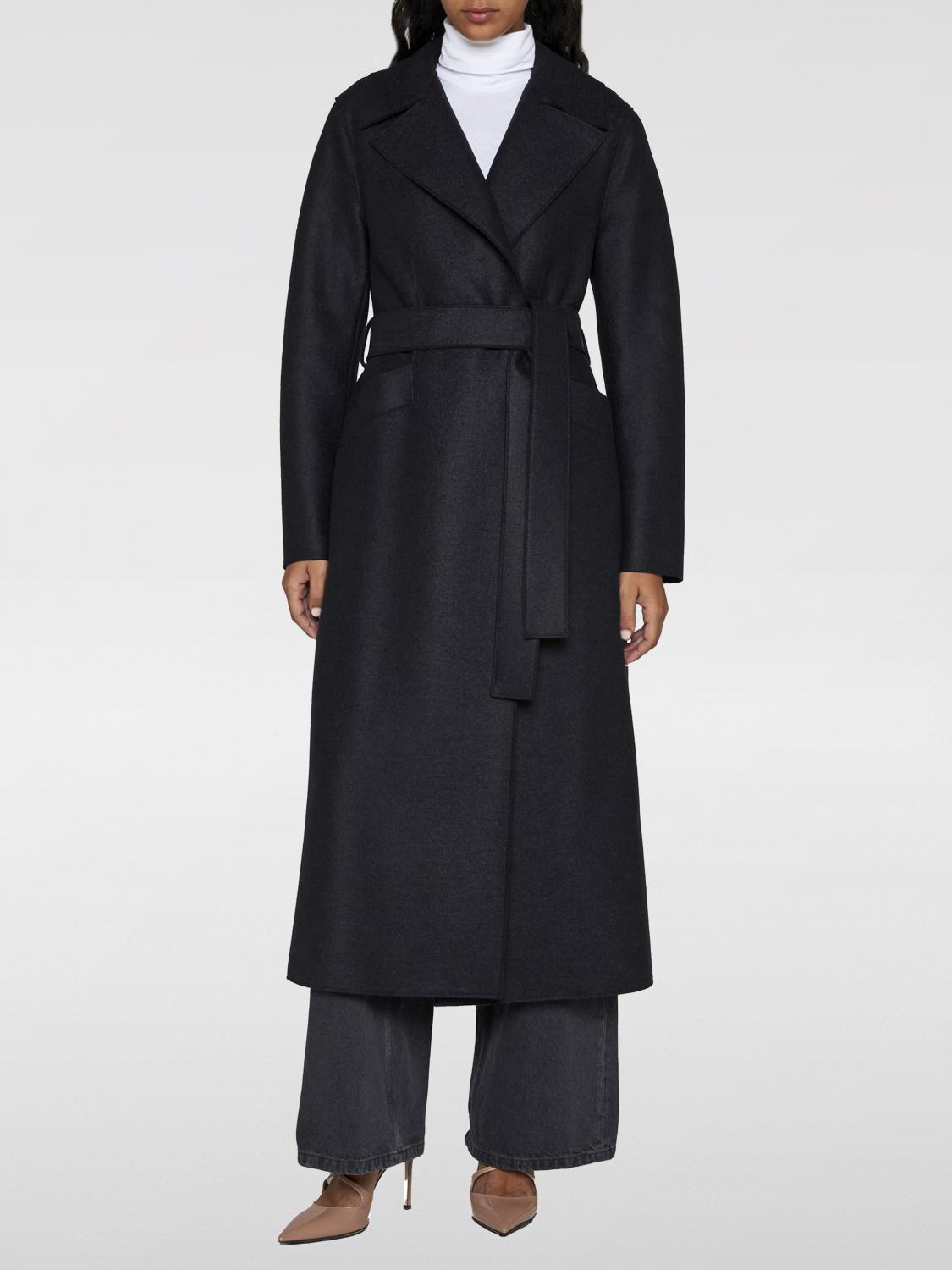 Shop Harris Wharf London Coat  Woman Color Black In Schwarz