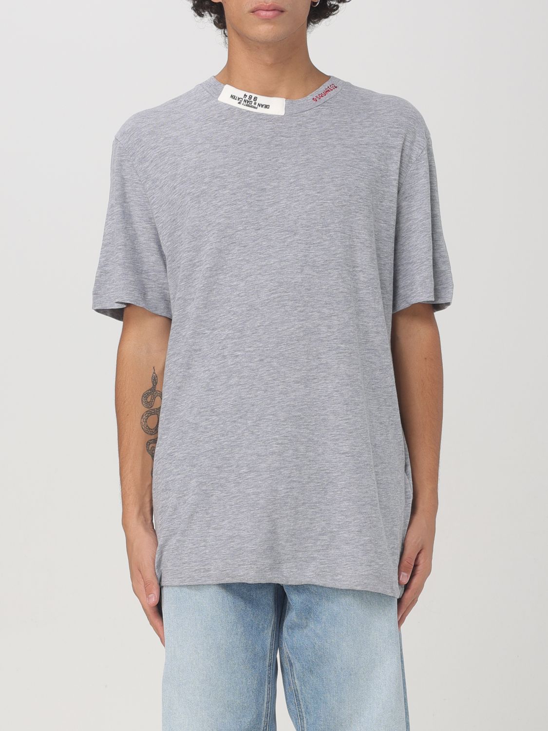 Shop Dsquared2 T-shirt  Men Color Grey In Grau