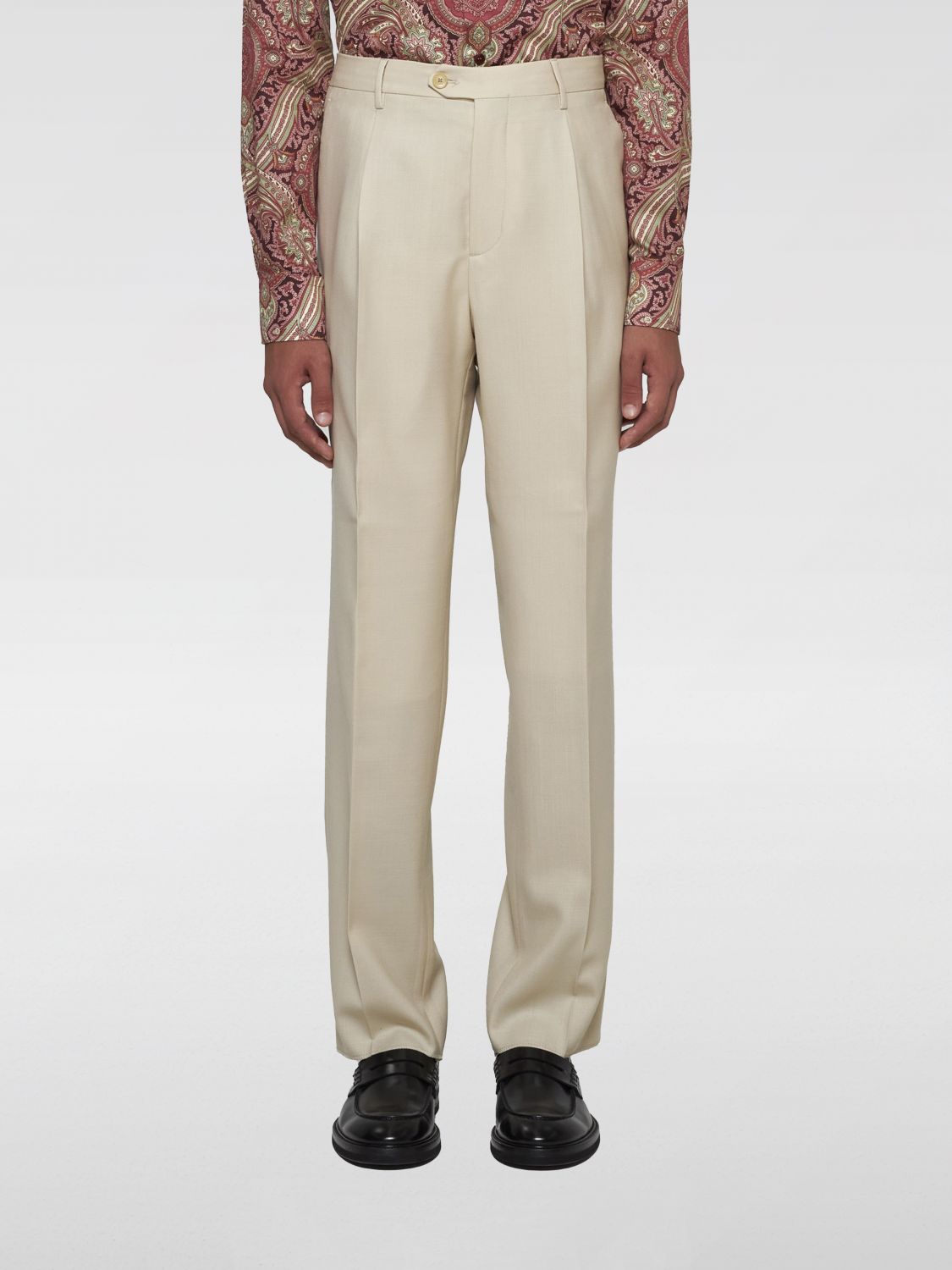 Shop Etro Pants  Men Color Ecru