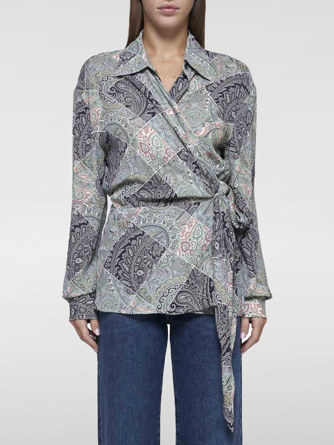 Shop Etro Shirt  Woman Color White In Weiss